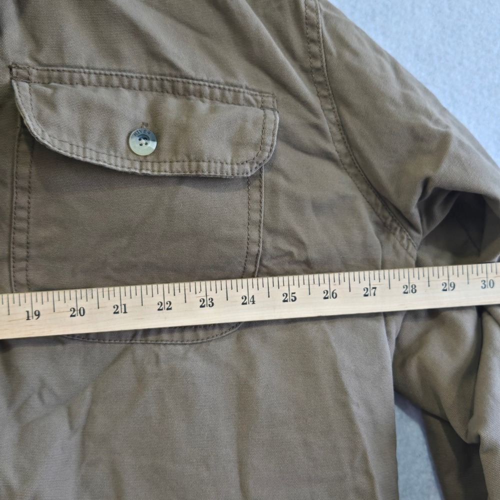 Buckhorn River Mens XL Brown Canvas Camo Lined Hooded Work Jacket Coat B#332 - Picture 7 of 10